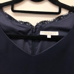 ネイビー　9分丈袖　ワンピース【PROPORTION BODY DRESSING】の画像