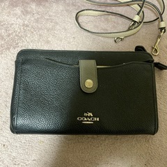 美品　コーチ　お財布ポシェット　　レザーの画像