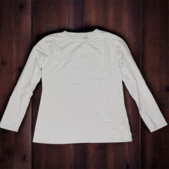 XL　UNIQLO U ヒートテックコットンクルーネックT（長袖）　XL パープル カットソー 長袖 長袖カットソーの画像