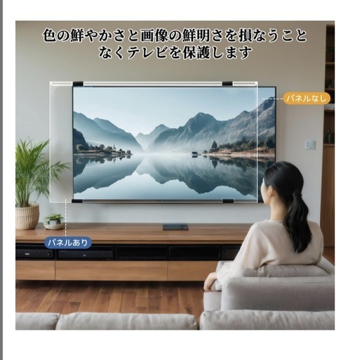 液晶テレビ保護パネル 32インチ テレビカバー アクリル製 液晶 クリア 32型