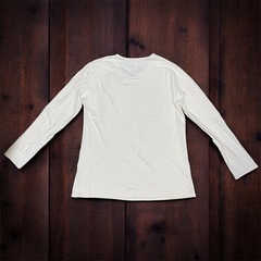 UNIQLO U ヒートテックコットンクルーネックT（長袖）　XL オフホワイトの画像