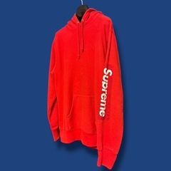 ✨激希少・美品✨Supreme 袖ロゴフーディー レッド カナダ製　ボックスロゴの画像