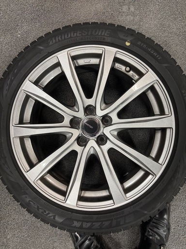 美品【スタッドレスタイヤ】ブリヂストン BLIZZAK VRX3 215/45R17 ホイール付4本｜2022年製・使用20回未満 86/MINI等