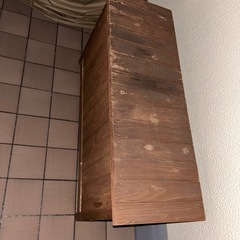 予約者様★外用　ウッド物入れ　ベンチ　木製　ブラウンの画像