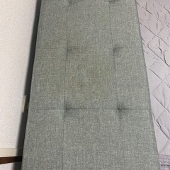 収納スツール オットマン 折りたたみ式 三人掛け 収納ベンチ 綿麻製 収納ボックス クッションベンチ グレーの画像