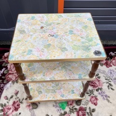 早い者勝ち　無人受け渡し無料　花柄ワゴンの画像