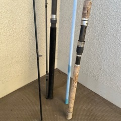 【交渉中】【ジャンク】釣り具セット　釣竿　網の画像