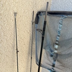 【交渉中】【ジャンク】釣り具セット　釣竿　網の画像