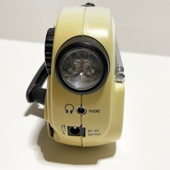 防災用　手回し充電　でん電虫　
ラジオの画像