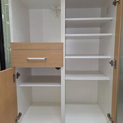 J8734 【リユースのサカイ柏店】 NITORI ニトリ レンジ台 NBAND 80MBR クリーニング済みの画像