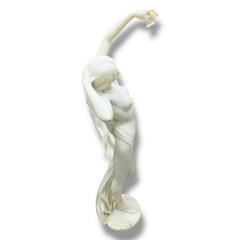 西洋美術 SCULPTURE 彫刻 小花を持つ少女 ヴィーナス像 裸婦像 アラバスタ ギリシャ神話 美術品 美術品の画像