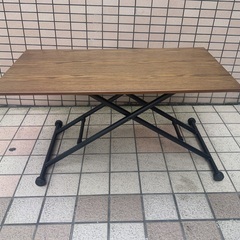 大76 【未使用・保管品】昇降式 テーブル 幅1000mm奥行550mm高さ120mm〜700mm 取説付き 不二貿易の画像