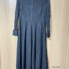 新品❤️ ブラックレース長袖ワンピースの画像