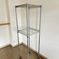 本日まで‼️スリム スチールラック 2段の画像