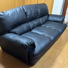 ソファ　3人掛け　ニトリ　合皮　Nシールドの画像