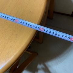 ダイニングテーブル　折りたたみイス4脚の画像