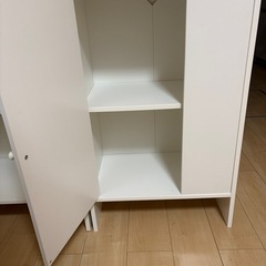 キャビネット白　2個セットの画像