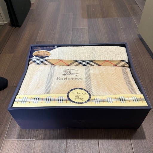 【新品未使用】BURBERRY バーバリー 2way 綿毛布 パイルブランケット