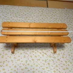 【引き渡し決定】ほぼ未使用品　木製 ベンチの画像