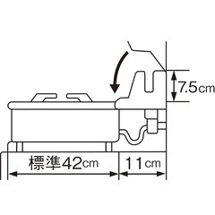 リンナイ ハッチガード ガスコンロ後背部ガードの画像