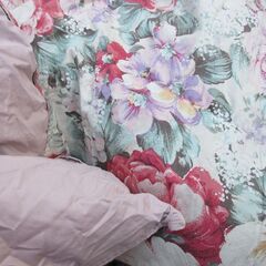 西川　NISHIKAWA 高級　羽毛布団　ダウン　ボリュームタイプ シングル　ピンクの画像