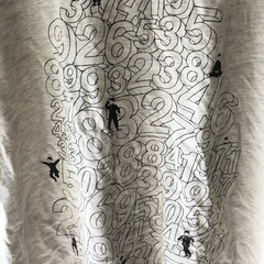 円周率柄のTシャツ 男女兼用　Sサイズの画像