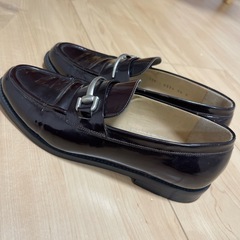 GUCCI グッチ シルバー ホースビット エナメル ローファー 36Cの画像