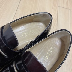 GUCCI グッチ シルバー ホースビット エナメル ローファー 36Cの画像