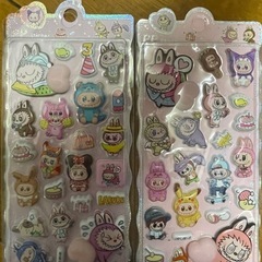 ラブブ風シール　ボンボンドロップ風　シール　まとめ売り　おしりシール　プニプニの画像