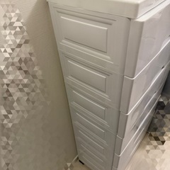 軽量 収納 キャビネット 7段 棚 ホワイト　プラスチック の画像