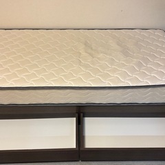 【タンスのゲン】収納付きシングルベッド　マットレス/スマホスタンド/USB/コンセント付き　の画像