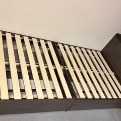 【タンスのゲン】収納付きシングルベッド　マットレス/スマホスタンド/USB/コンセント付き　の画像