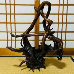 置物 天然木 オブジェ 木製 流木 花瓶 花器 華道 花道 お花 生け花 送料込み の画像