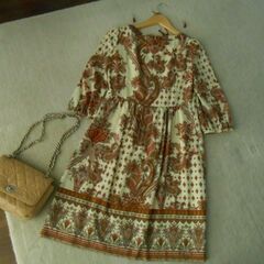 7-IDconcept. ペイズリー柄ワンピース 38の画像