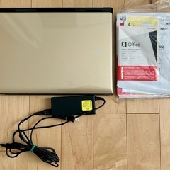 美品 NEC ゴールド ノートPC Corei7 8GBメモリー 500GB SSD Office2024 Windows11 新品バッテリーの画像