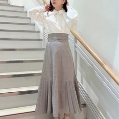 ダズリン dazzlin M マーメイド サイド　プリーツフレアスカート　レディース　冬服の画像