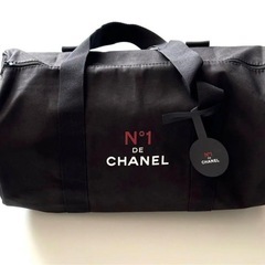 【新品未使用】 CHANEL シャネル  ノベルティ  キャンパス　ボストンバッグ   ブラックの画像
