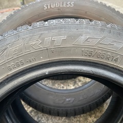1210-1)はめ替え込み！155/65R14トーヨータイヤスタッドレス中古4本セット！ガリットG5の画像
