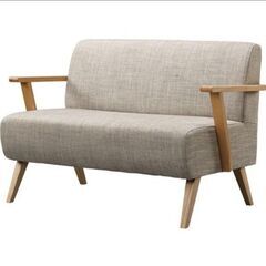 北欧風2人掛けソファの画像