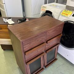 【リサイクルショップ ピカソ 小松原】🪵✨【幅75cm✨フラップ式収納キャビネット】✨🪵★1321★の画像