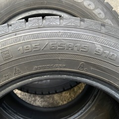 1210-3)はめ替え込み！195/65R15良品グッドイヤースタッドレス中古4本セット！2018年製アイスナビ6の画像