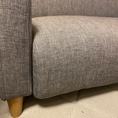 2人掛け ソファー　グレーの画像