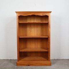 美品『カントリー家具』書棚 本棚 オープンシェルフ シェルフ 飾棚 飾り棚 パイン材 RWboo11の画像