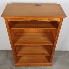 美品『カントリー家具』書棚 本棚 オープンシェルフ シェルフ 飾棚 飾り棚 パイン材 RWboo11の画像