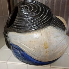 お多福さんの手焙り火鉢の画像