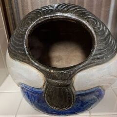 お多福さんの手焙り火鉢の画像