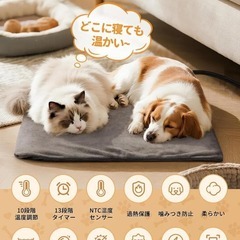 ペット用❣️ホットカーペット 45×45㎝ 24Hタイマー PSE認証 過熱保護の画像