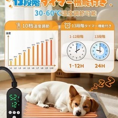 ペット用❣️ホットカーペット 45×45㎝ 24Hタイマー PSE認証 過熱保護の画像