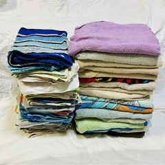  古タオル 82枚 まとめ売り 掃除 介護 ペット ウエス バスタオルの画像
