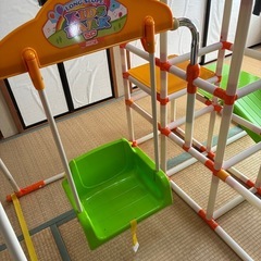 折りたたみロングスロープキッズパークSP 室内ジャングルジム　ブランコ　鉄棒の画像
